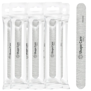 Shape Care PRO Pilnik 180/240 prosty szary- Bezpieczny Pakiet - 10szt.