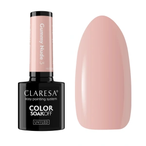 CLARESA Lakier Hybrydowy Gummy Nude 3 5ml