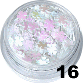 Koniczynki 4-Listne 4 mm Białe Opalizujące do Paznokci, 50+ szt.