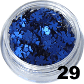 Niebieskie Czterolistne Koniczynki 4 mm do Paznokci, Bombek, DIY 50 szt.