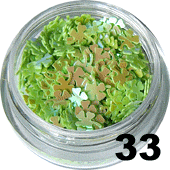 Pistacjowe Czterolistne Koniczynki do Paznokci 4 mm, 50+ szt.