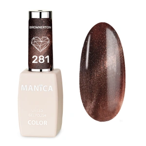 Manica Lakier hybrydowy Cat Eye LED/UV 10ml - Brownerton - 281